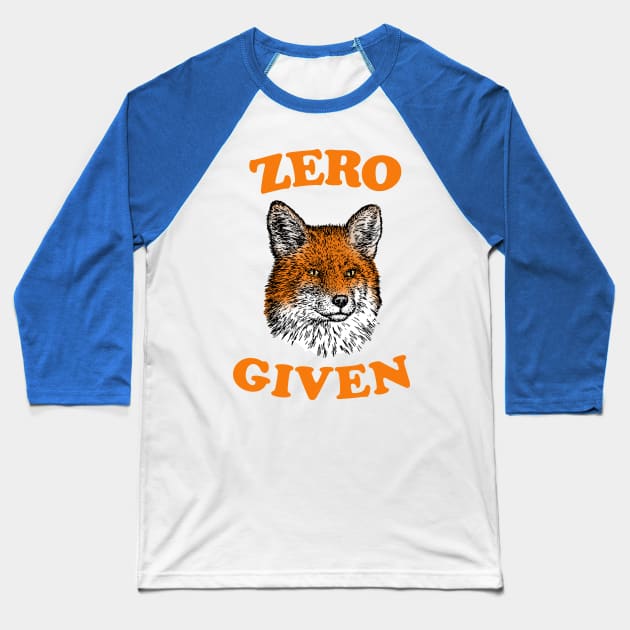 Zero Fox Given Baseball T-Shirt by DankFutura